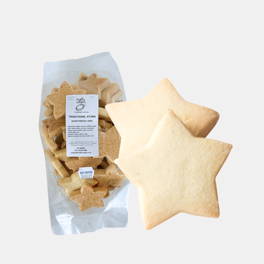 Xmas Bulk Shortbread Star Traditional 500g Bag