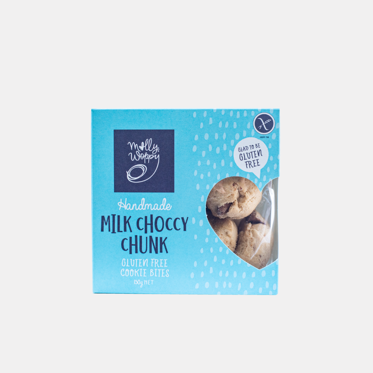 Bites Cookies Gluten Free Milk Choccy Chunk 130g 12/CTN