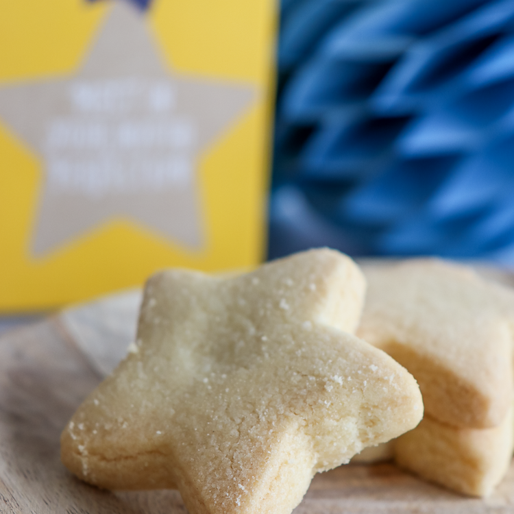 Xmas Cookies Shortbread Festive Stars 130g 12/CTN