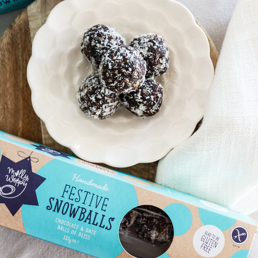 Xmas Snowballs Chocolate Date125g UNIT