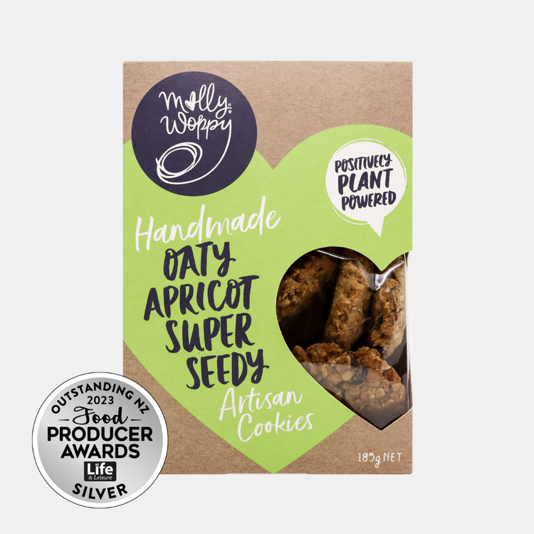 Artisan Cookies Plant Based Vegan Oaty Apricot Super Seedy 185g 7/CTN