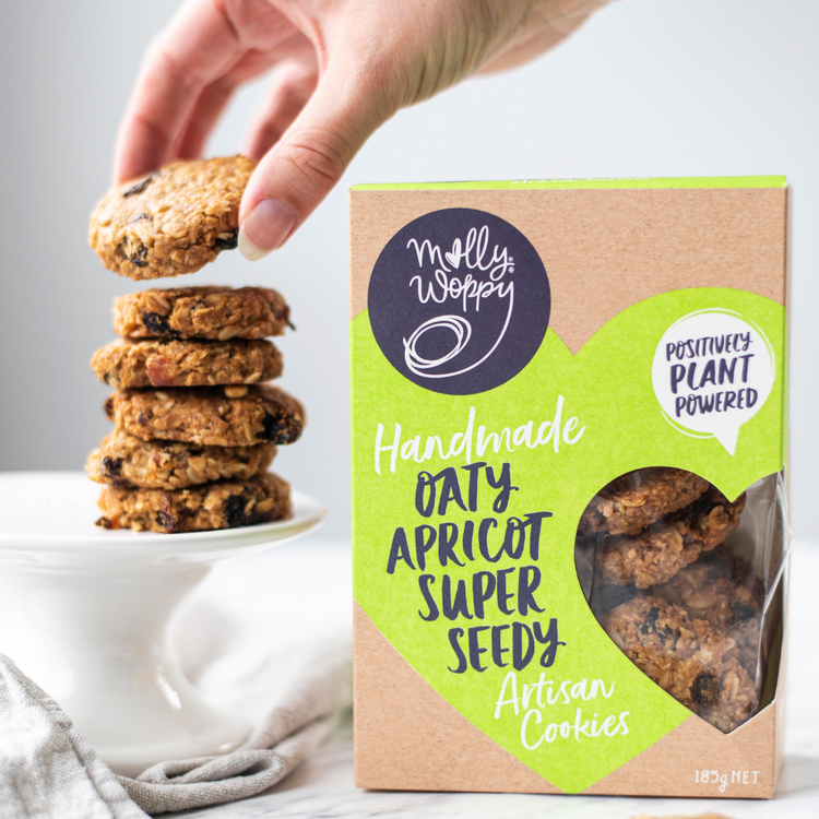 Artisan Cookies Plant Based Vegan Oaty Apricot Super Seedy 185g 7/CTN