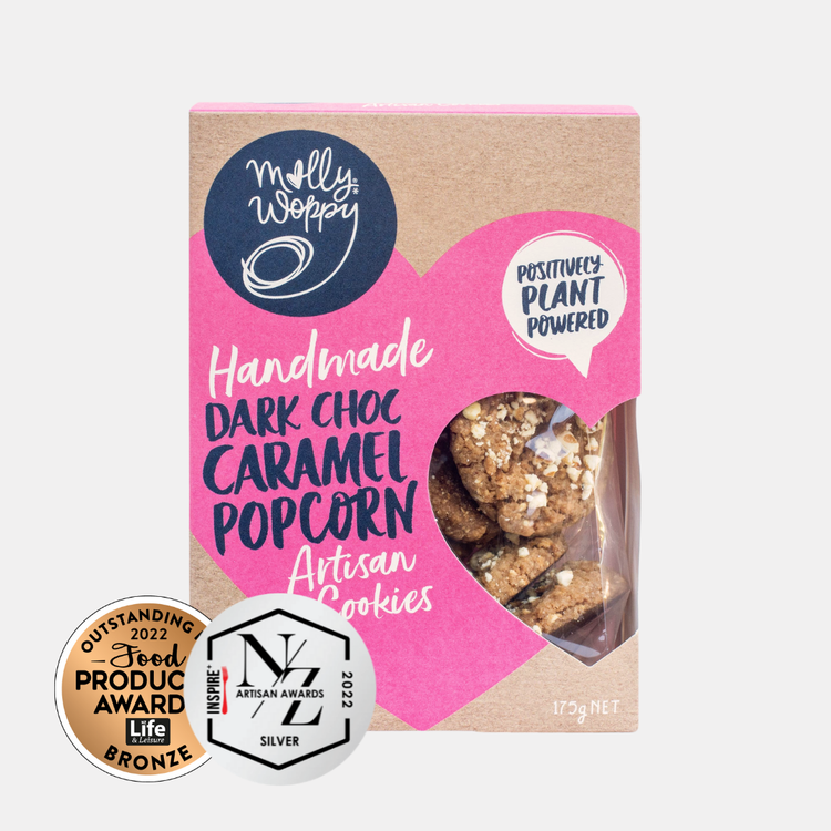 Artisan Cookies Plant Based Vegan Dark Choc Caramel Popcorn 175g 7/CTN