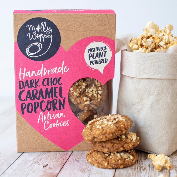 Artisan Cookies Plant Based Vegan Dark Choc Caramel Popcorn 175g 7/CTN