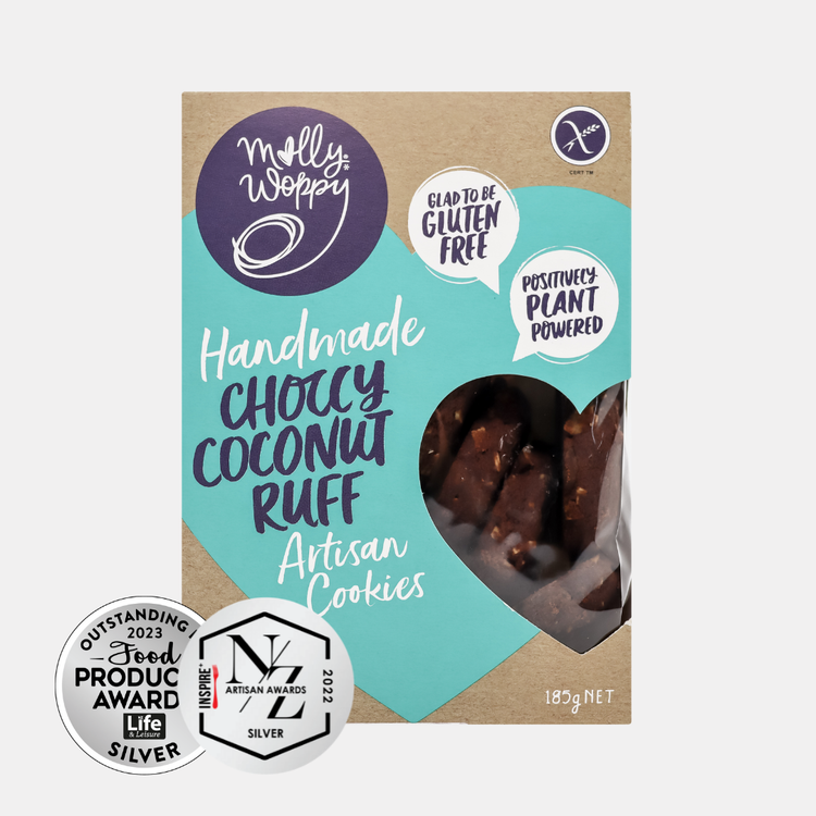 Artisan Cookies Gluten Free Plant Based Vegan Choccy Coconut Ruff 185g 7/CTN