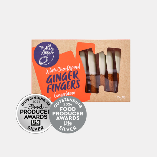 Artisan Gingerbread White Choc Dipped Ginger Fingers 165g UNIT