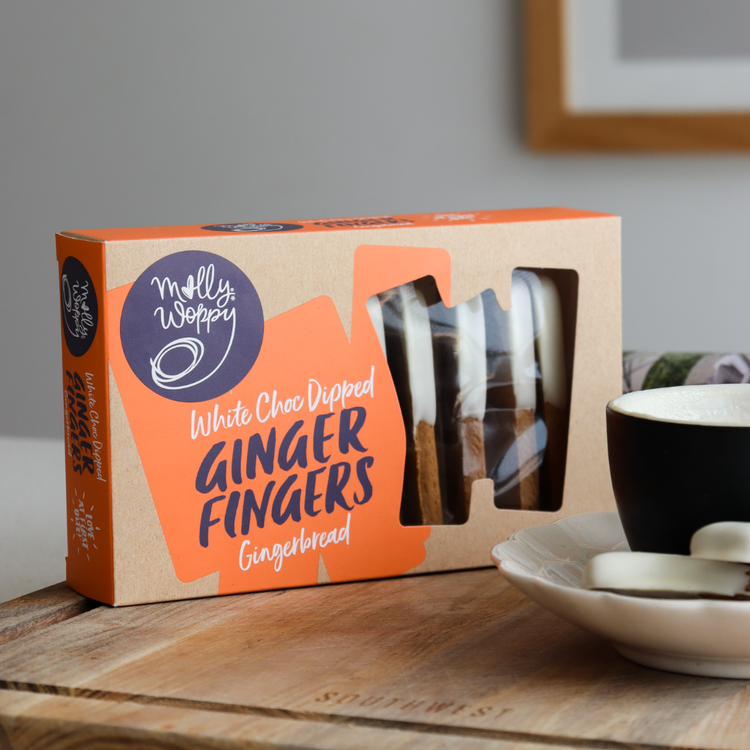 Artisan Gingerbread White Choc Dipped Ginger Fingers 165g UNIT